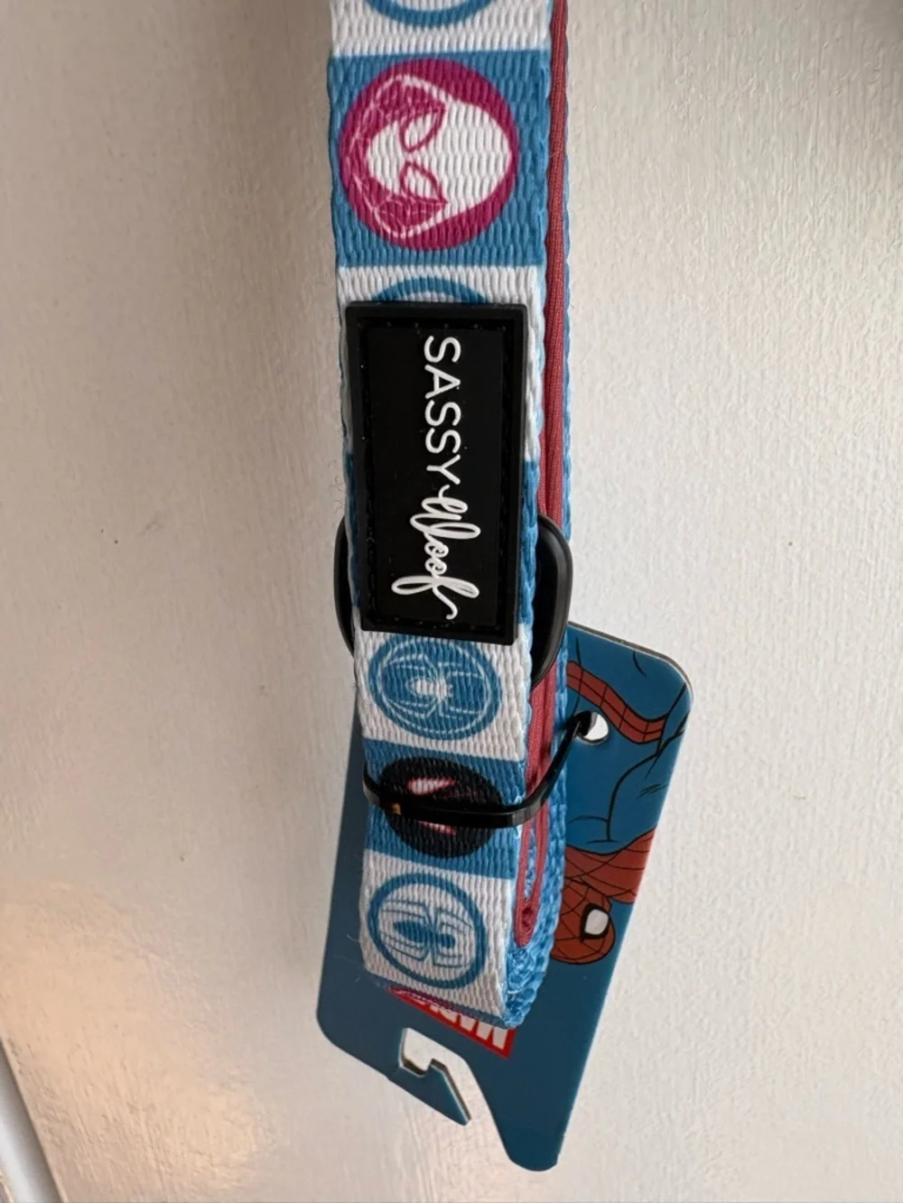 Sassy Woof X Marvel Spider-Man DOG Harness & Leash Set - Blue/Red XXS harness